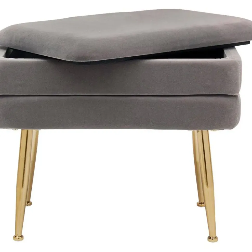 Banco De Terciopelo Pavlina, Con Espacio De Almacenamiento