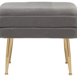 Banco De Terciopelo Pavlina, Con Espacio De Almacenamiento