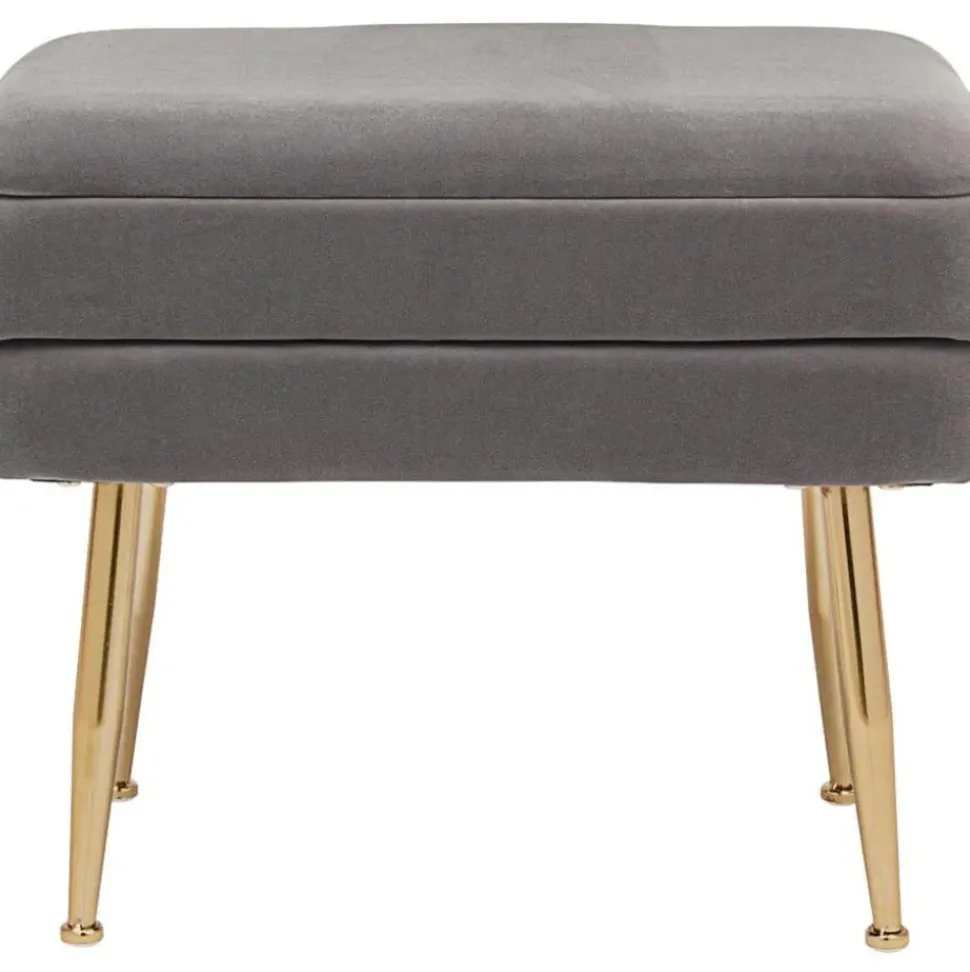 Banco De Terciopelo Pavlina, Con Espacio De Almacenamiento