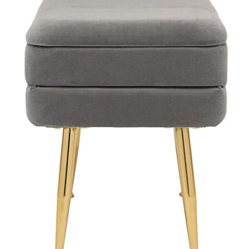 Banco De Terciopelo Pavlina, Con Espacio De Almacenamiento