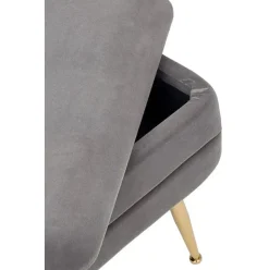 Banco De Terciopelo Pavlina, Con Espacio De Almacenamiento