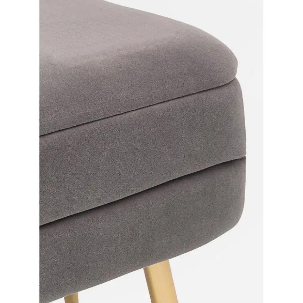 Banco De Terciopelo Pavlina, Con Espacio De Almacenamiento