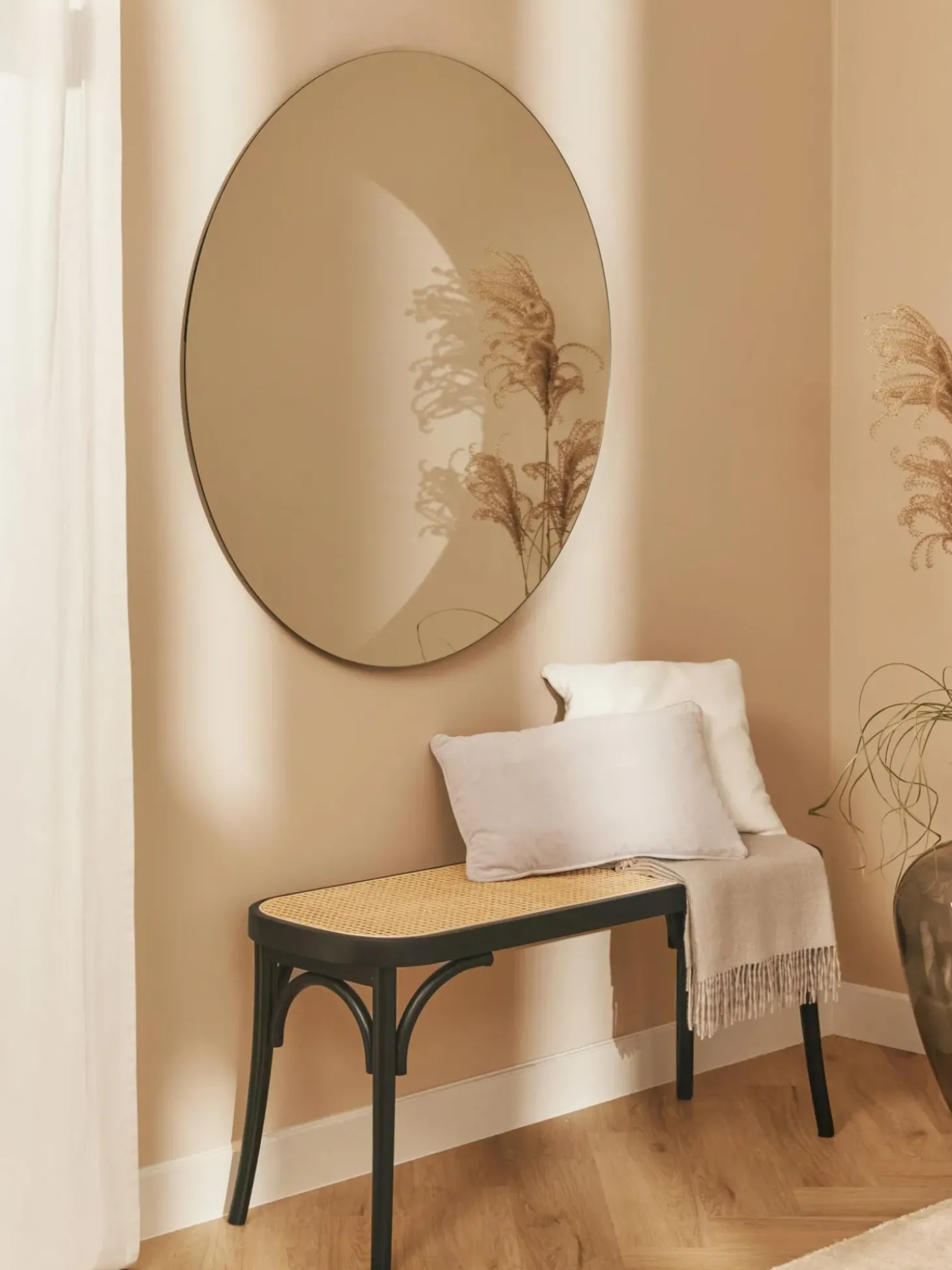 Banco Madera Con Tejido Vienes Franz