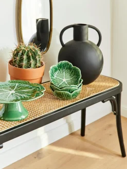 Banco Madera Con Tejido Vienes Franz