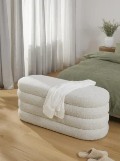 Banco Tapizado En Tejido Boucle Alto