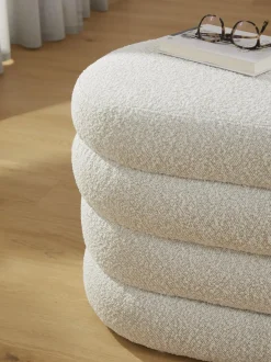 Banco Tapizado En Tejido Boucle Alto