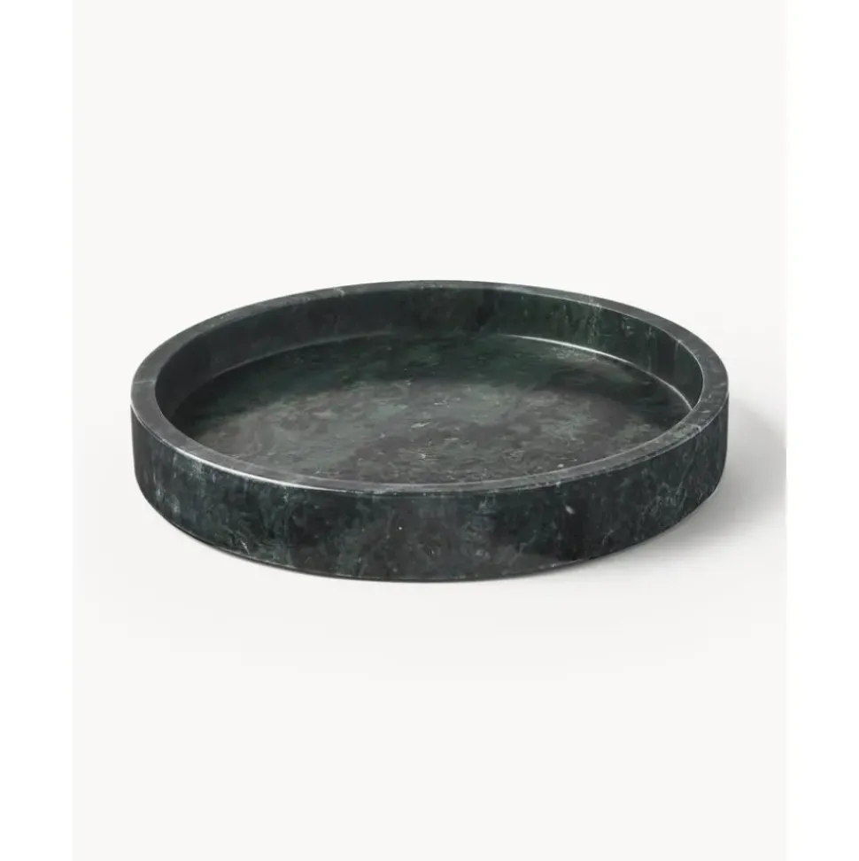 Bandeja Redonda Decorativa De Marmol Venice