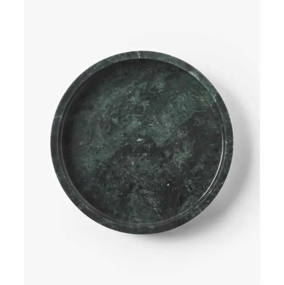 Bandeja Redonda Decorativa De Marmol Venice