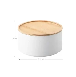 Bote Con Tapadera De Madera Rin