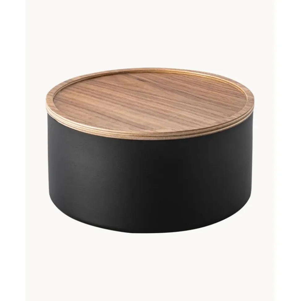 Bote Con Tapadera De Madera Rin