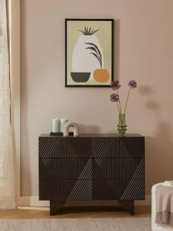 Cajonera De Madera De Mango Maciza Louis