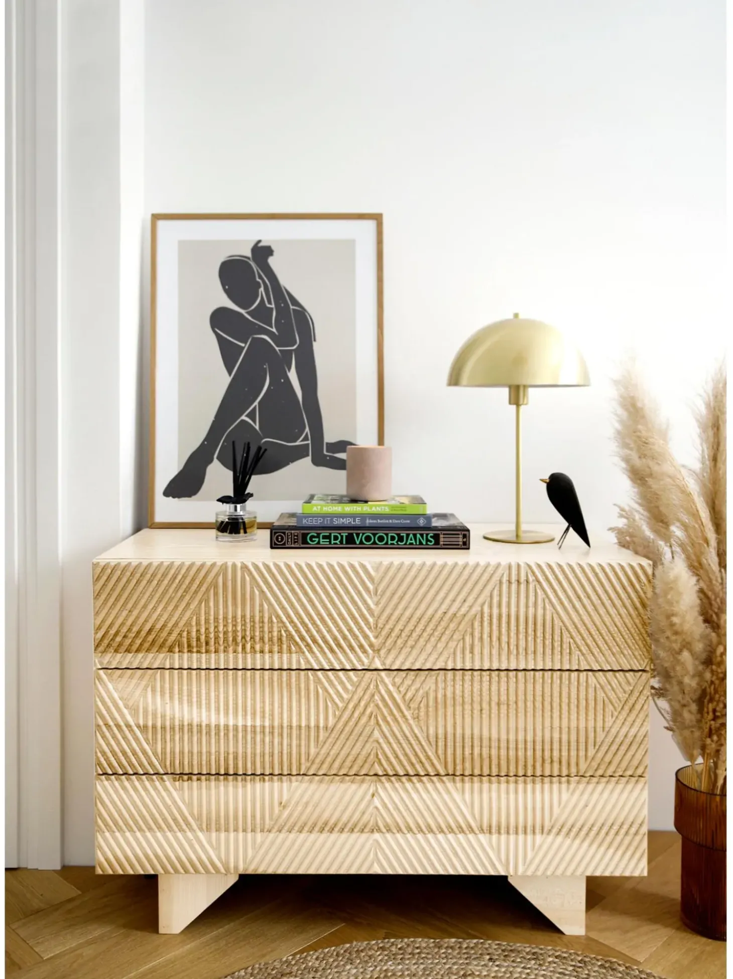 Cajonera De Madera Maciza Louis