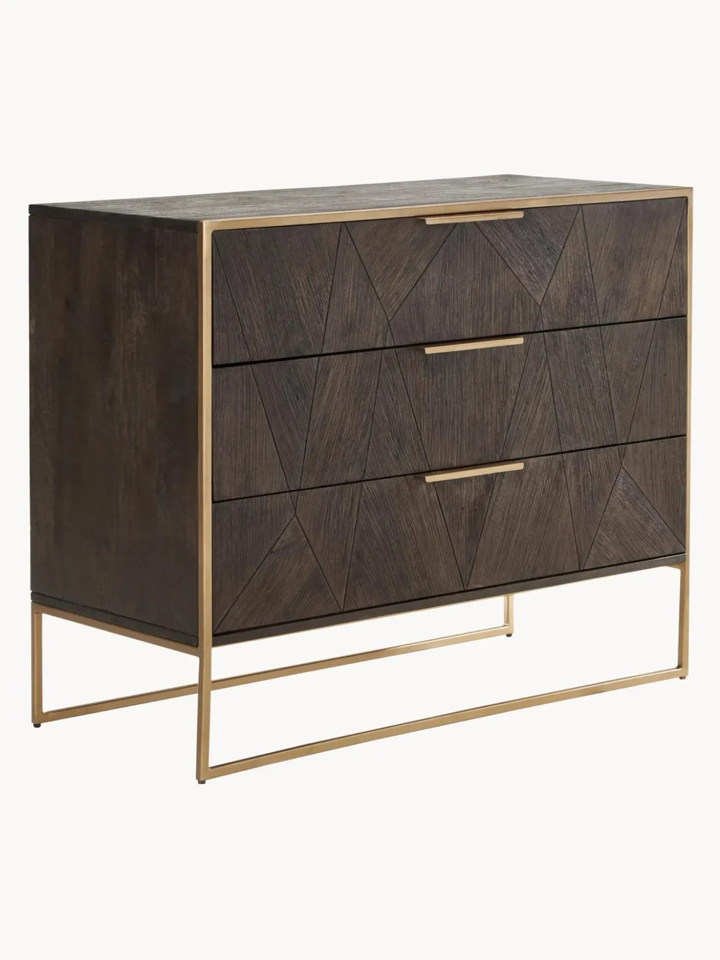 Cajonera De Madera Maciza De Mango Harry