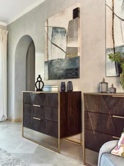 Cajonera De Madera Maciza De Mango Harry