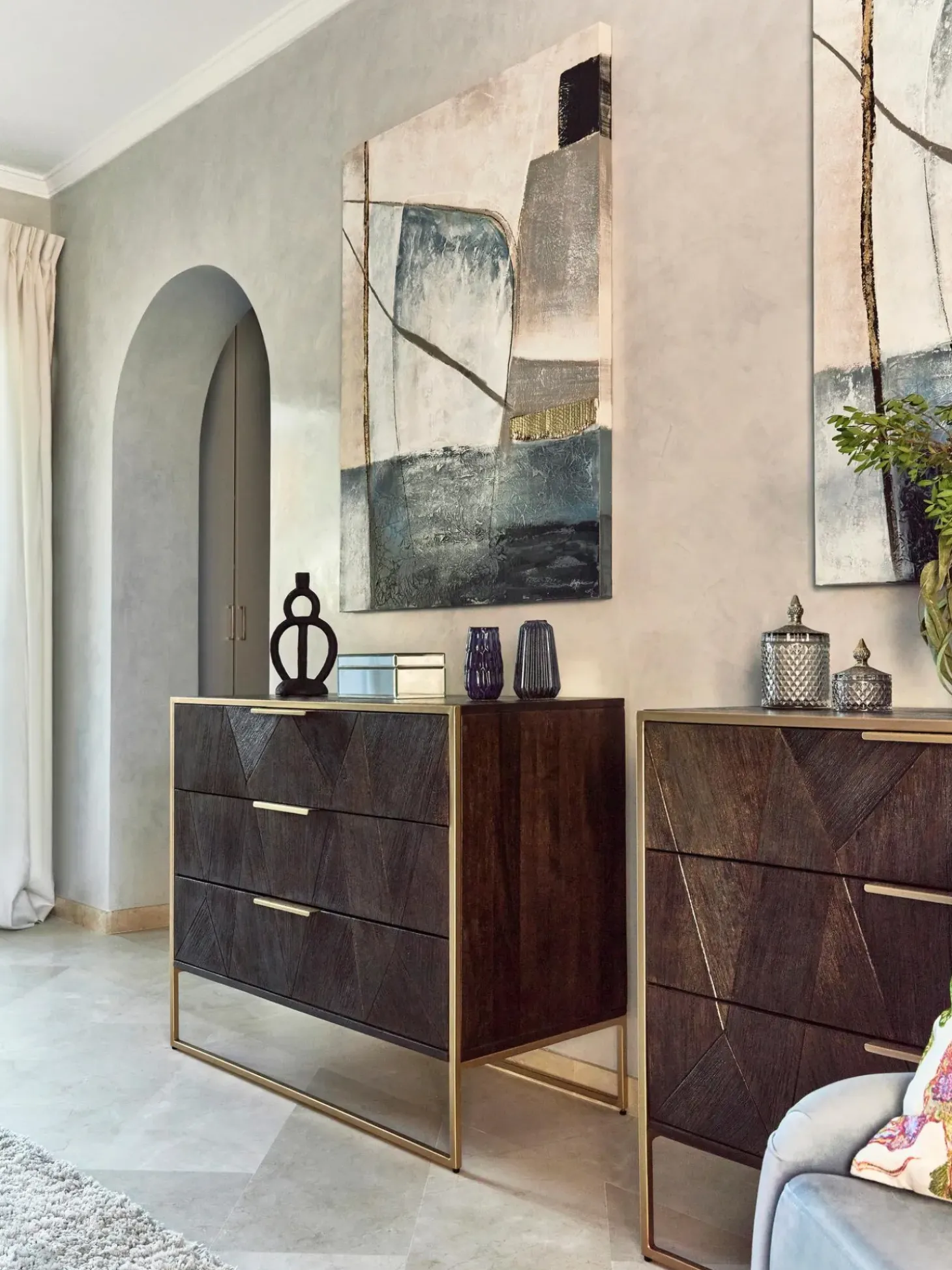 Cajonera De Madera Maciza De Mango Harry