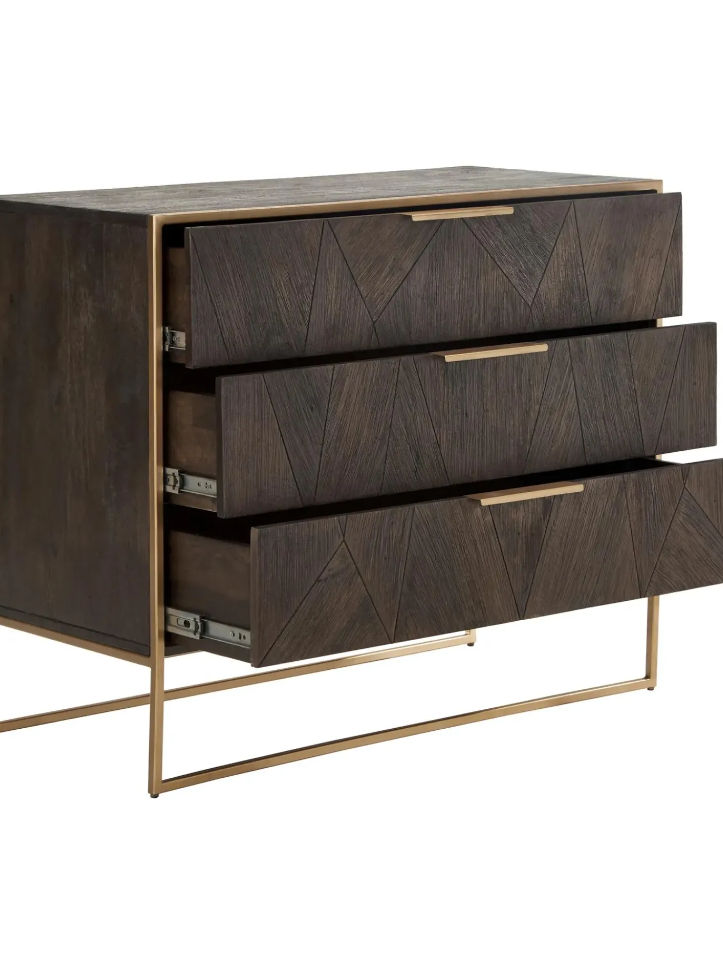 Cajonera De Madera Maciza De Mango Harry