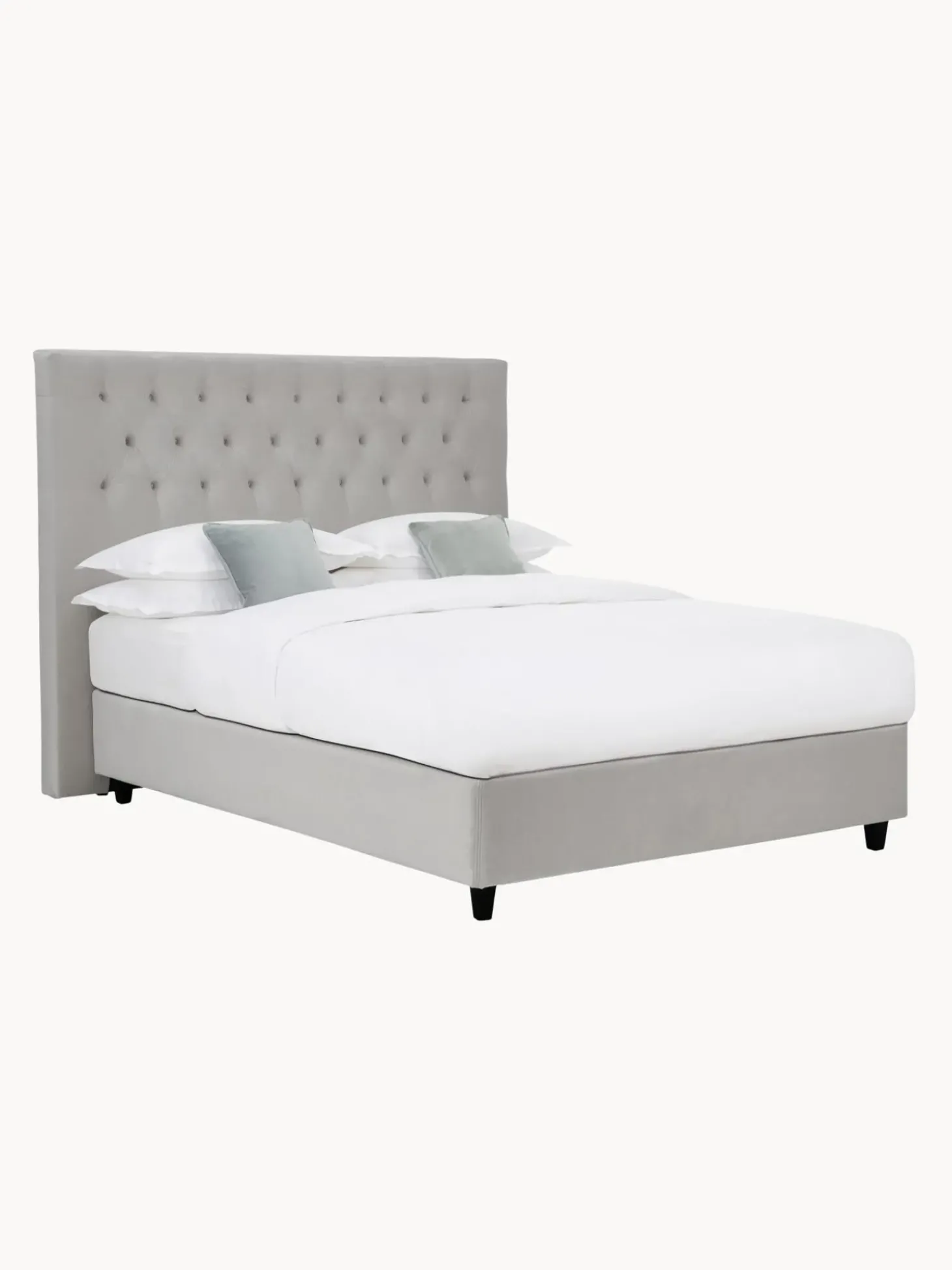 Cama Continental De Terciopelo Premium Pheobe