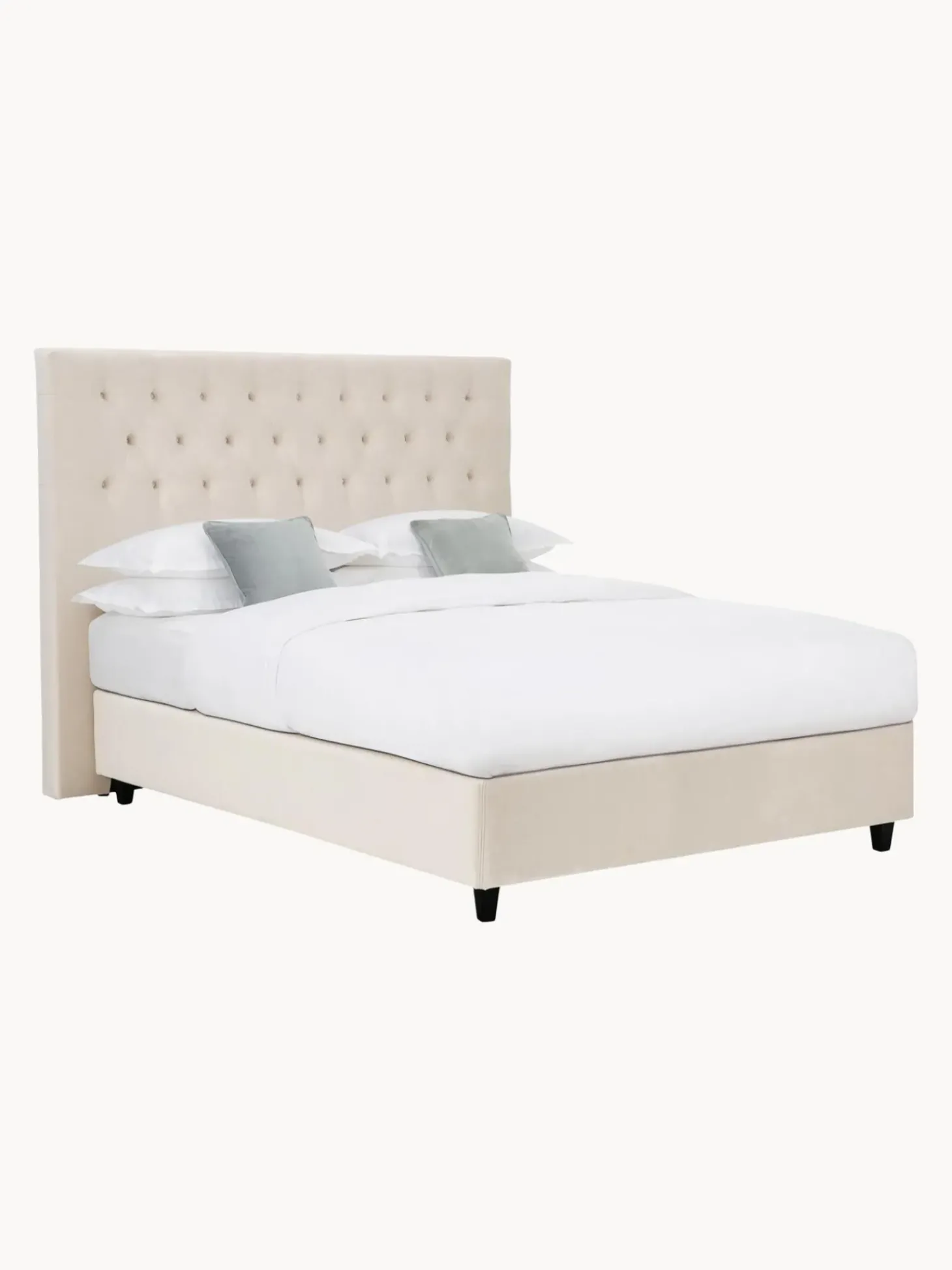 Cama Continental De Terciopelo Premium Pheobe