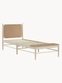 Cama De Madera Con Cabecero De Yute Kopenhamn
