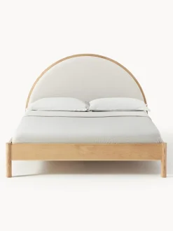 Cama De Madera Con Cabecero Tapizado Sean
