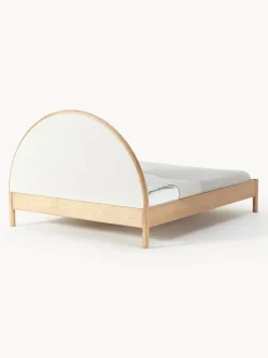 Cama De Madera Con Cabecero Tapizado Sean