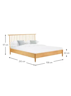 Cama De Madera De Pino Maciza Windsor, Con Cabecero