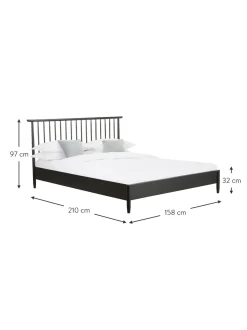 Cama De Madera De Pino Maciza Windsor, Con Cabecero