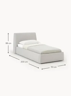 Cama Individual Cloud, Con Espacio De Almacenamiento