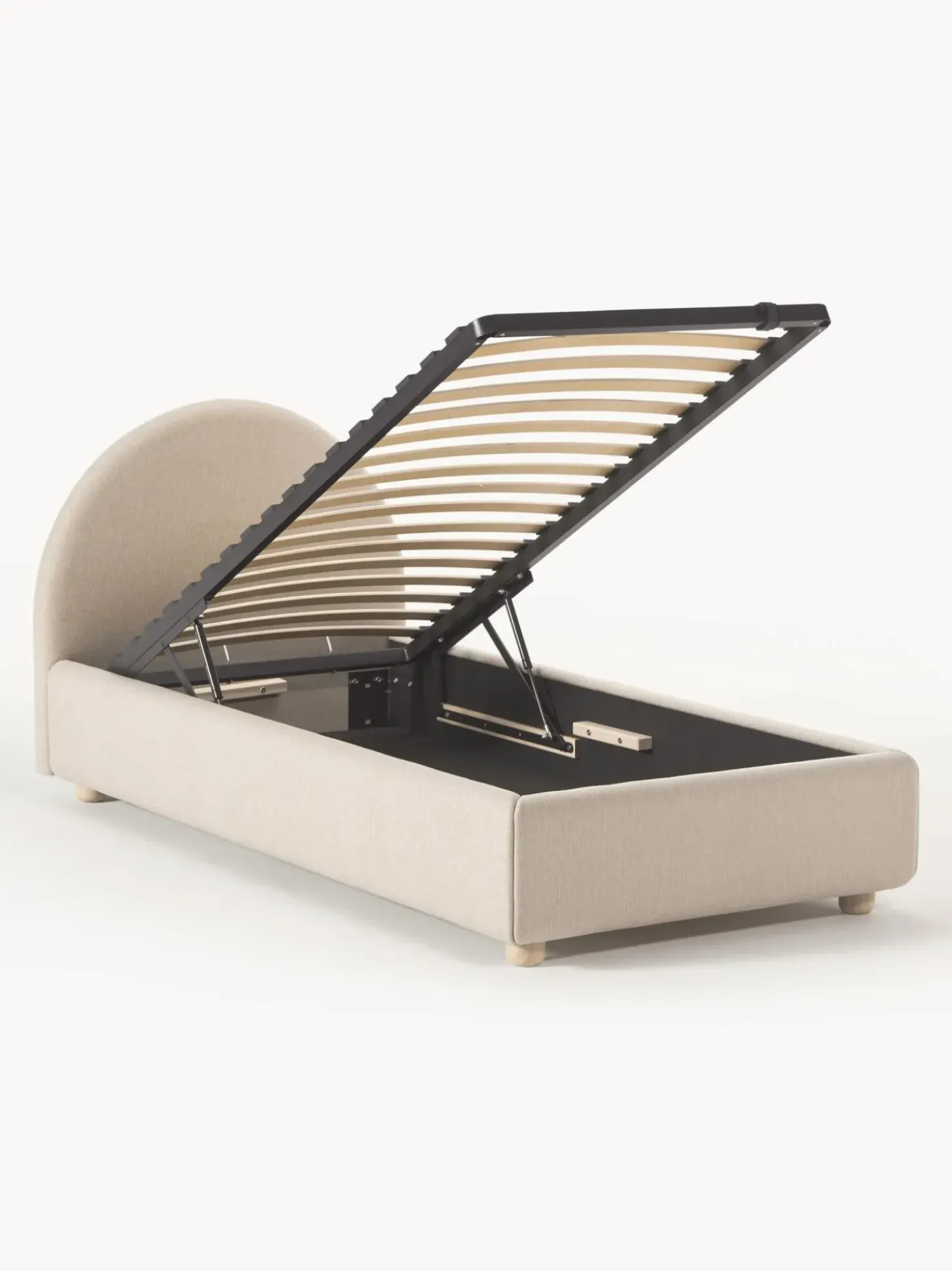 Cama Individual Ebba, Con Espacio De Almacenamiento