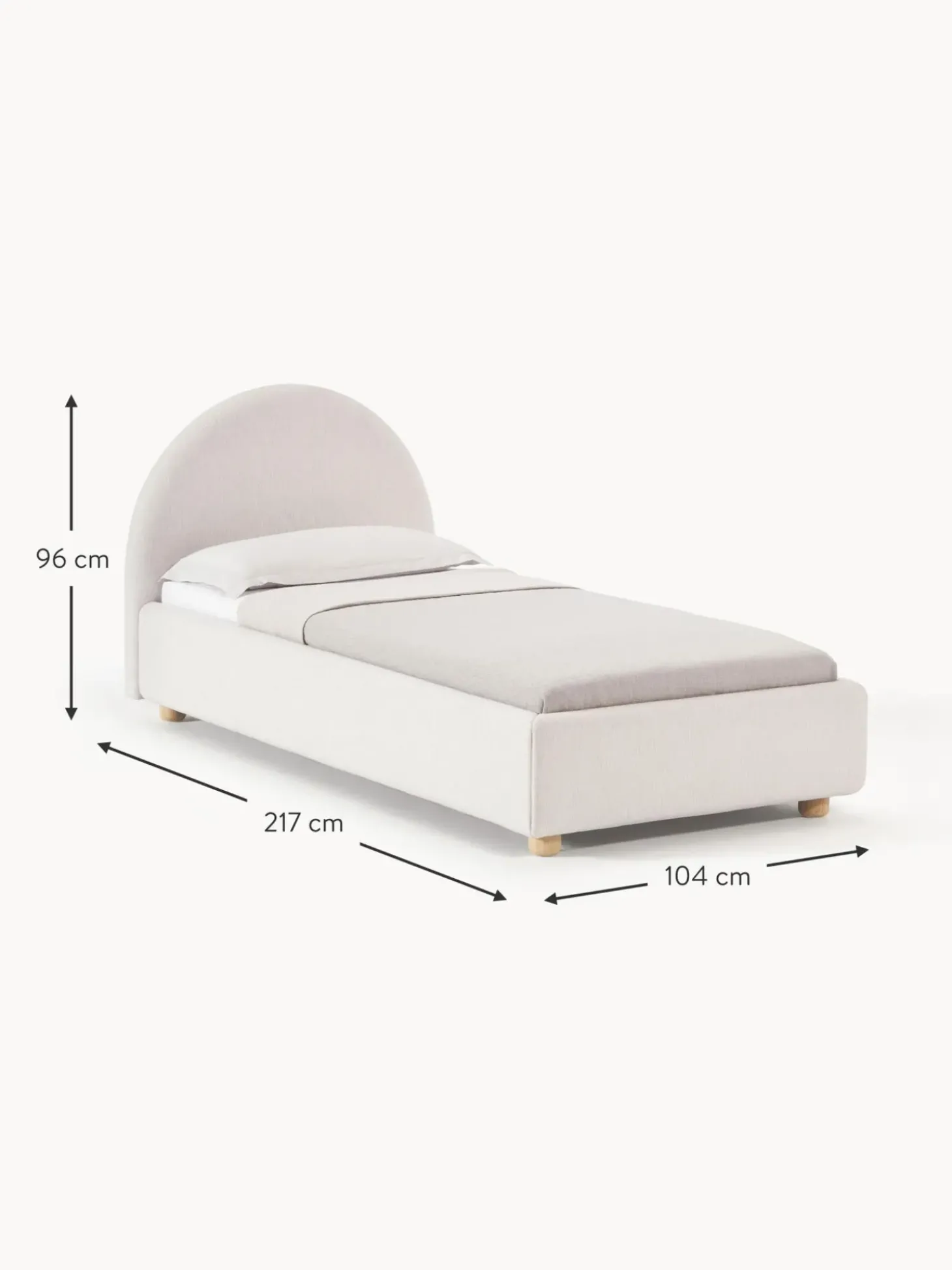Cama Individual Ebba, Con Espacio De Almacenamiento