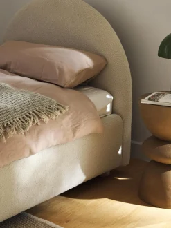 Cama Individual En Tejido Boucle Ebba, Con Espacio De Almacenamiento