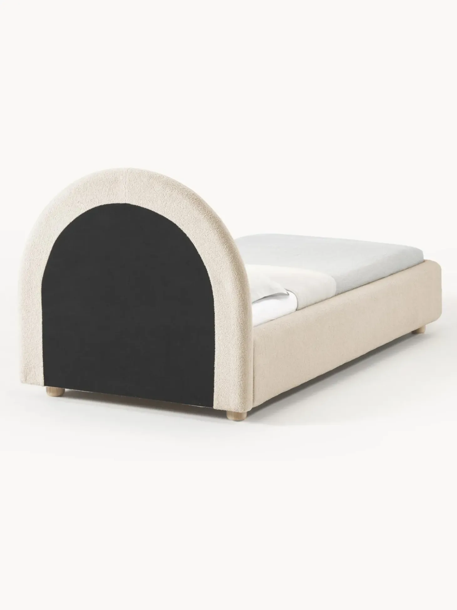 Cama Individual En Tejido Boucle Ebba, Con Espacio De Almacenamiento