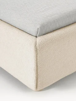 Cama Individual En Tejido Boucle Ebba, Con Espacio De Almacenamiento