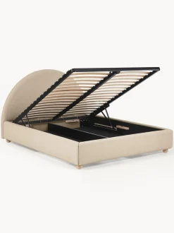 Cama Tapizada Ebba, Con Espacio De Almacenamiento