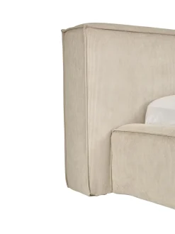 Cama Tapizada En Pana Lennon, Con Espacio De Almacenamiento