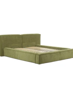 Cama Tapizada En Pana Lennon, Con Espacio De Almacenamiento