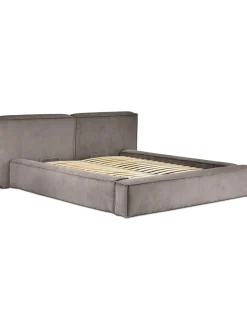 Cama Tapizada En Pana Lennon, Con Espacio De Almacenamiento