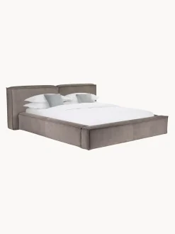 Cama Tapizada En Pana Lennon