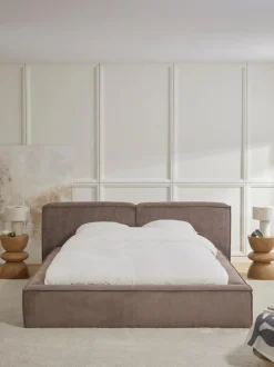 Cama Tapizada En Pana Lennon