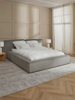 Cama Tapizada En Pana Lennon