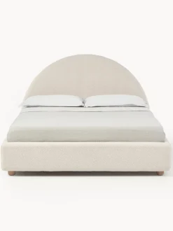 Cama Tapizada En Tejido Boucle Ebba, Con Espacio De Almacenamiento