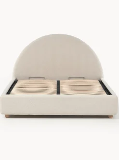 Cama Tapizada En Tejido Boucle Ebba, Con Espacio De Almacenamiento