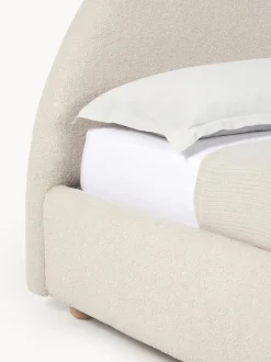 Cama Tapizada En Tejido Boucle Ebba, Con Espacio De Almacenamiento