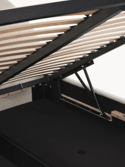 Cama Tapizada En Tejido Boucle Ebba, Con Espacio De Almacenamiento