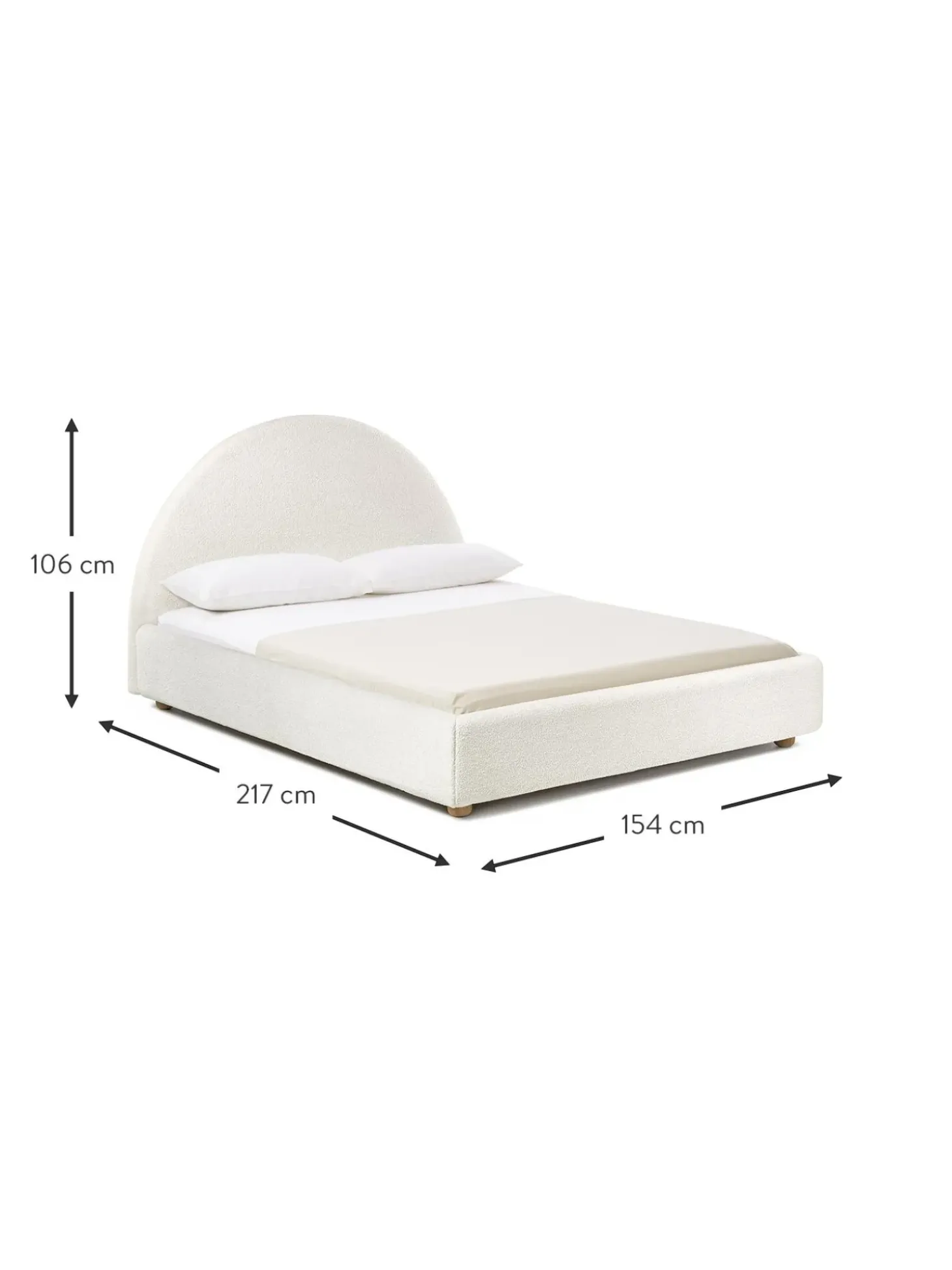 Cama Tapizada En Tejido Boucle Ebba