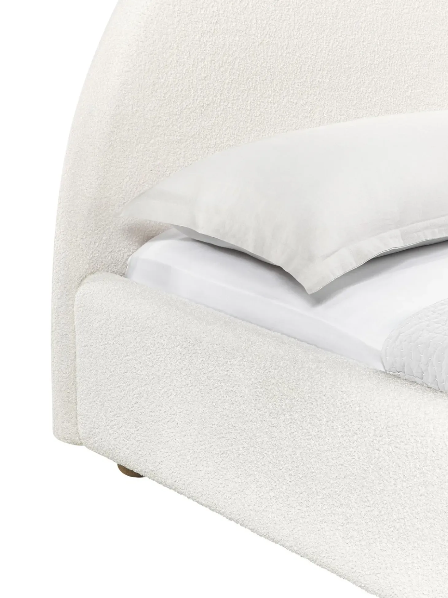 Cama Tapizada En Tejido Boucle Ebba