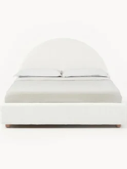 Cama Tapizada En Tejido Boucle Ebba, Con Espacio De Almacenamiento