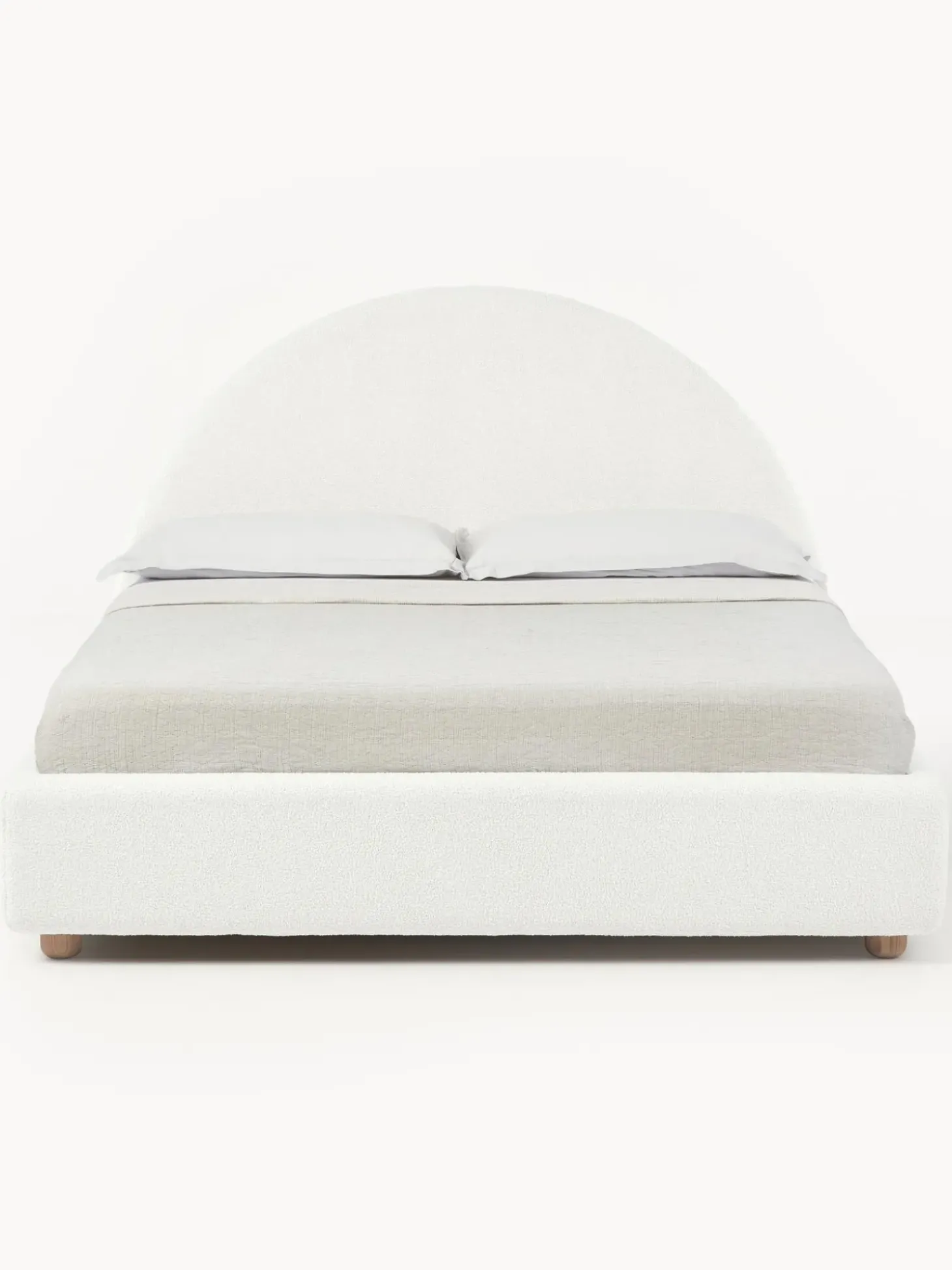 Cama Tapizada En Tejido Boucle Ebba, Con Espacio De Almacenamiento