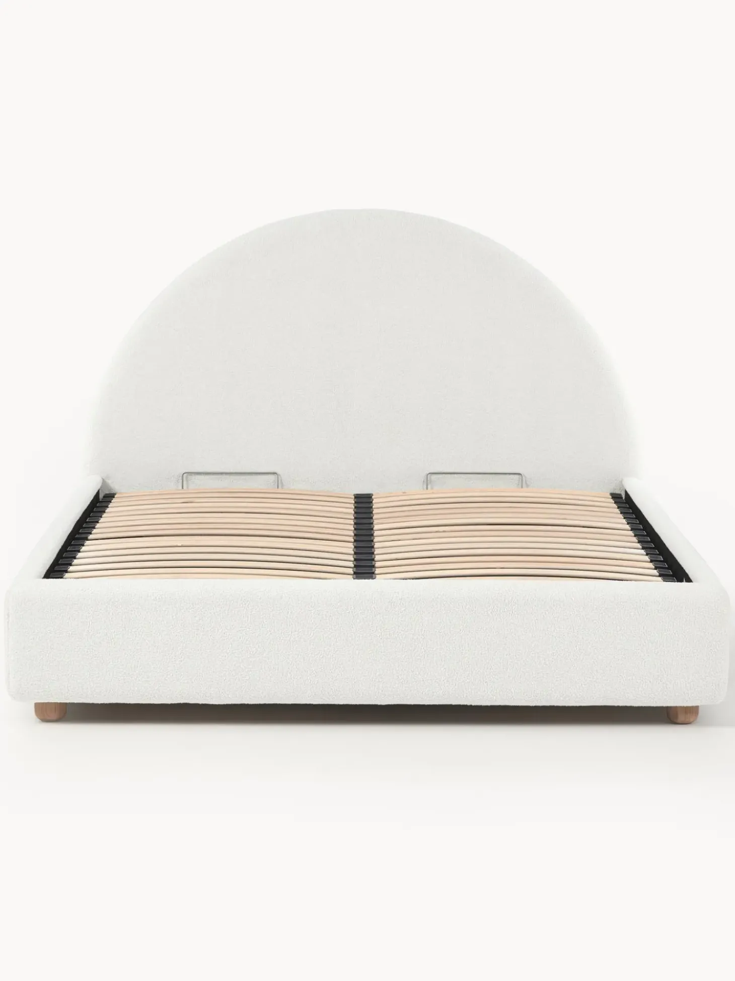 Cama Tapizada En Tejido Boucle Ebba, Con Espacio De Almacenamiento