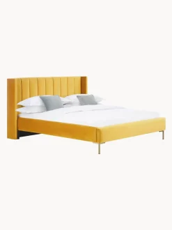 Cama Tapizada En Terciopelo Dusk